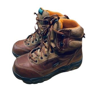 Hytest Brown and Orange Safety Boots